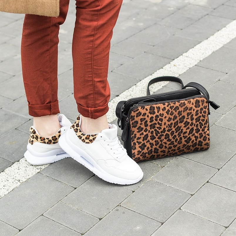 Damskie sportowe trampki z panterką