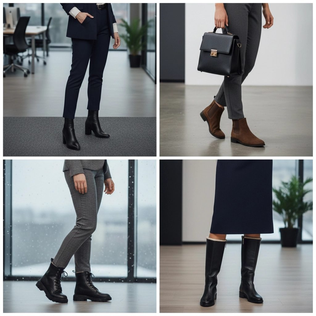 Modne i ocieplane buty zimowe damskie do pracy – elegancja i komfort od Gemre.com.pl