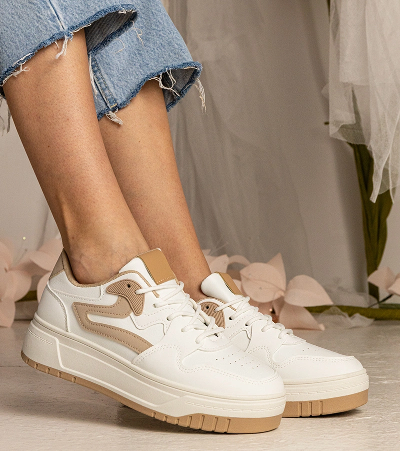 Białe sneakersy trampki damskie sportowe Seisha