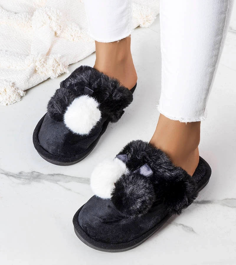 Czarne kapcie Bonnet