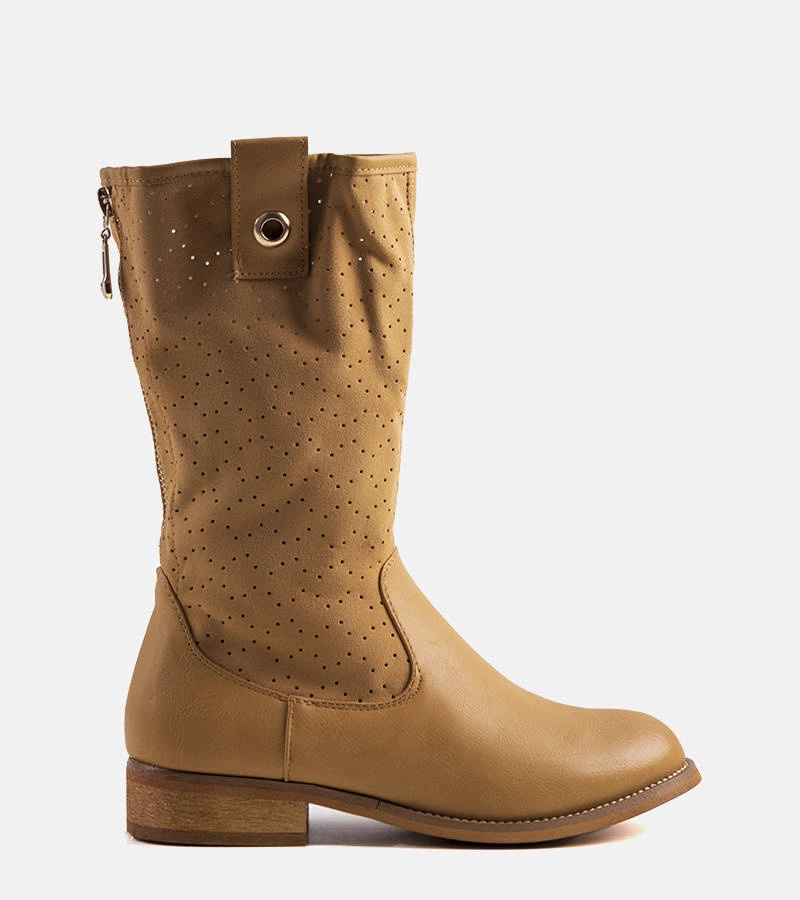 Brązowe botki dziecięce Zulik