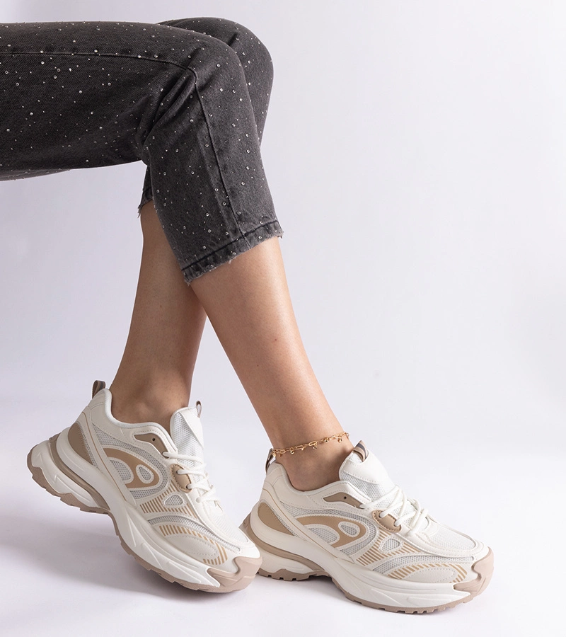 Białe damskie sneakersy sportowe Limon