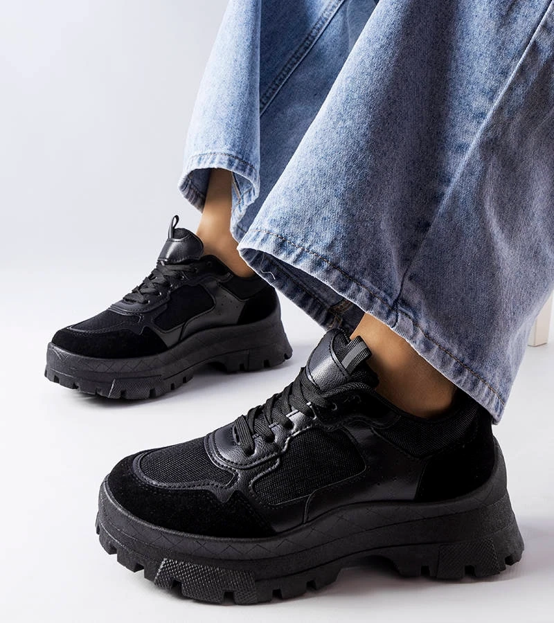 Czarne buty sportowe damskie Mikeladze