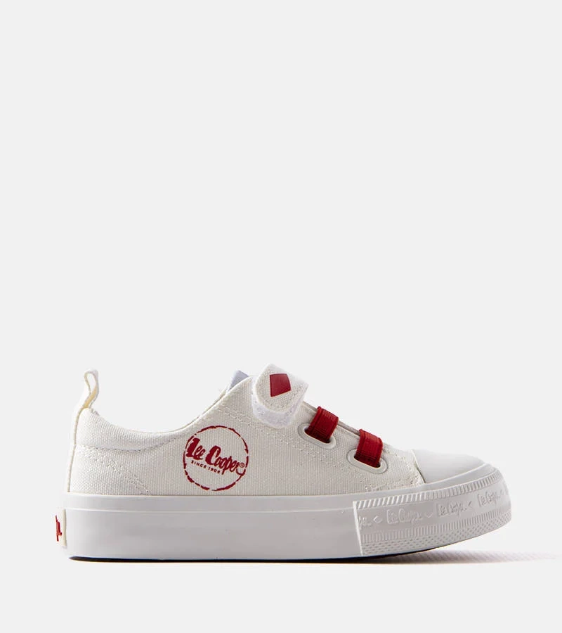 Biało-czerwone trampki dziecięce Lee Cooper