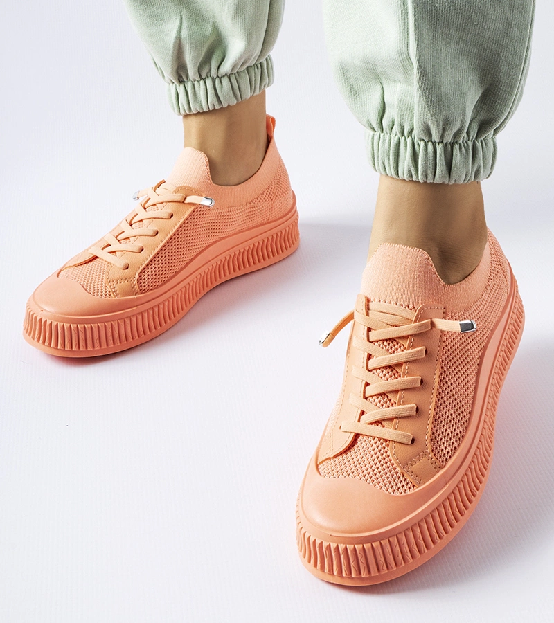 Pomarańczowe trampki slip on Callimaco