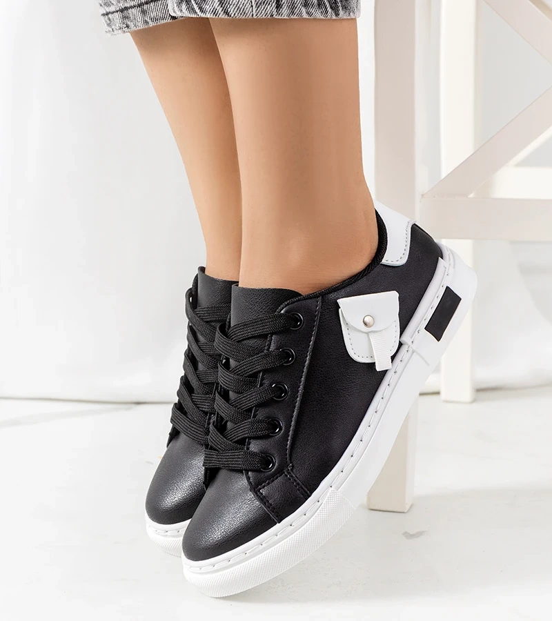 Czarne sneakersy damskie Frame