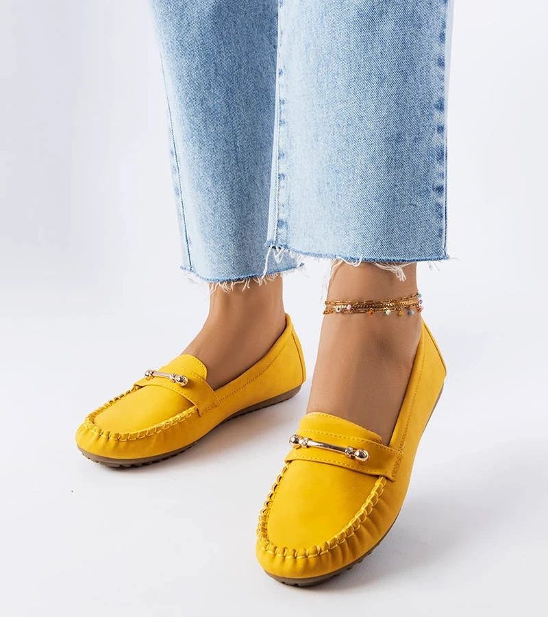 Żółte mokasyny o matowym wykończeniu Sorel