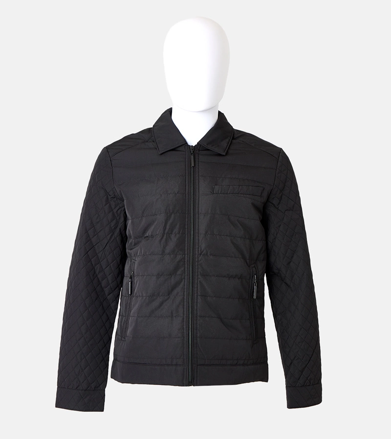 Czarna męska kurtka wiatrówka Boulé 22M29-392 BLACK