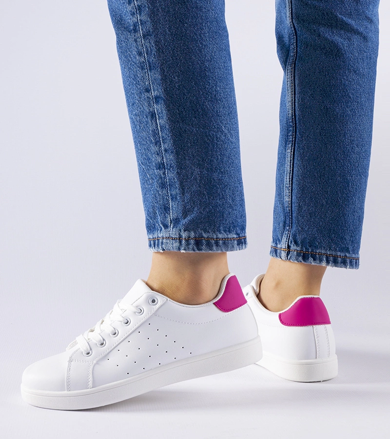 Biało-różowe sneakersy Bourassa