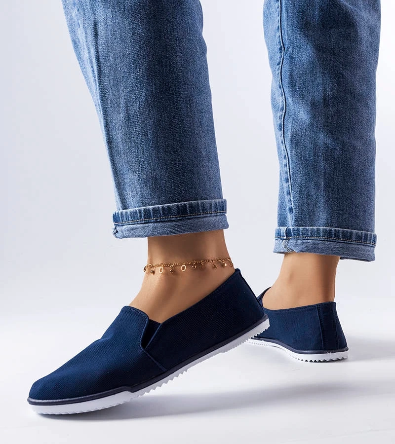 Granatowe elastyczne tenisówki Gaulin