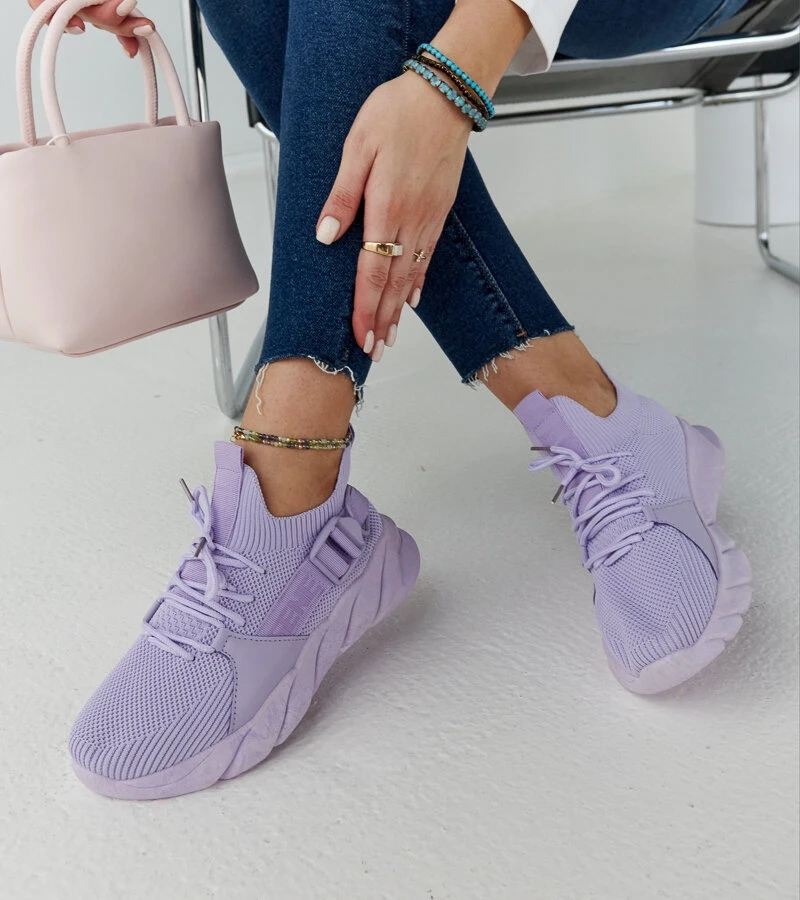 Fioletowe lekkie sneakersy sportowe Faruz