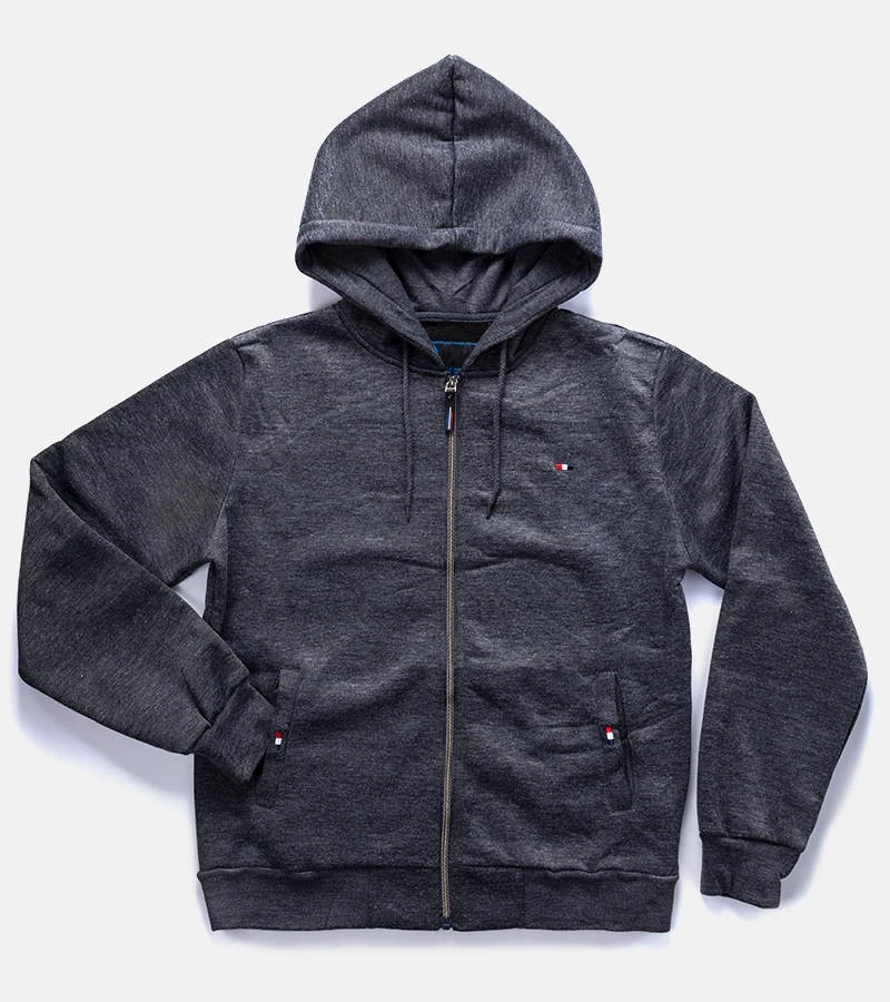 Ciemnoszara męska bluza z kapturem Guerin