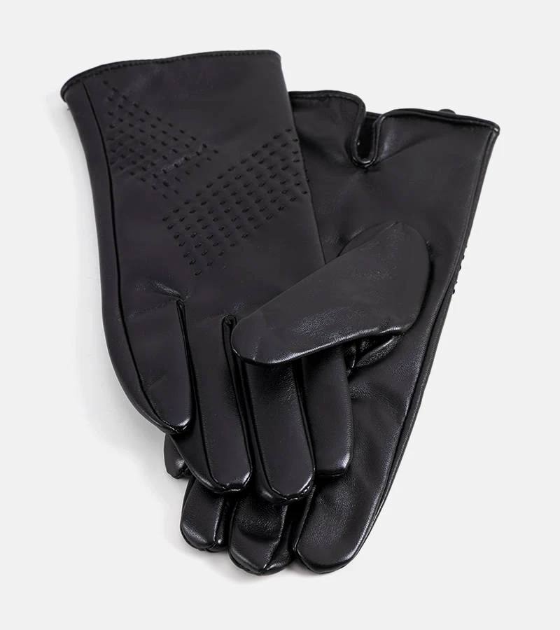 Czarne rękawiczki ocieplane Racca