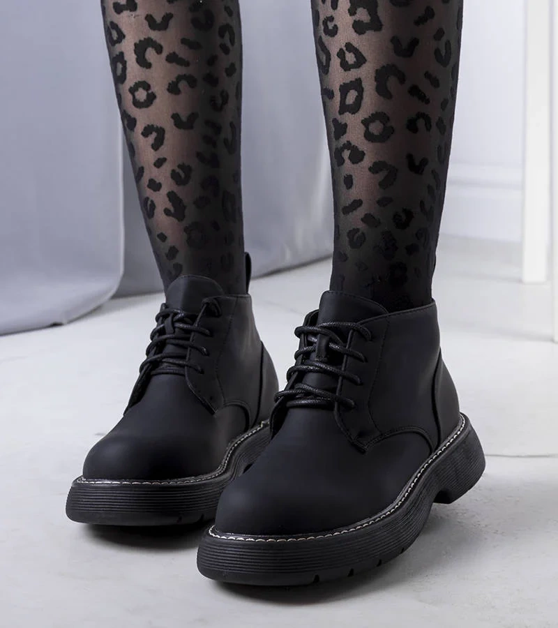 Czarne botki ocieplane Savino