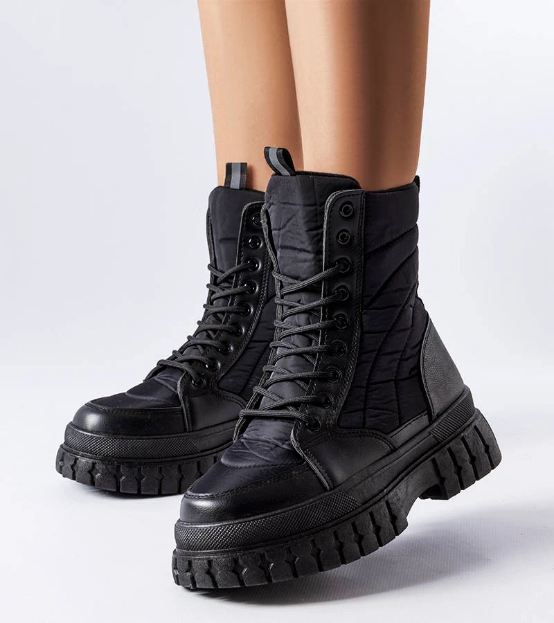 Czarne ocieplane śniegowce Collin