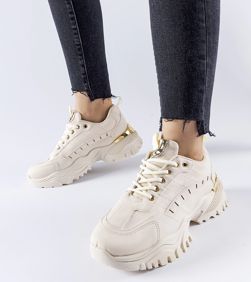 Beżowe sportowe sneakersy Laudes