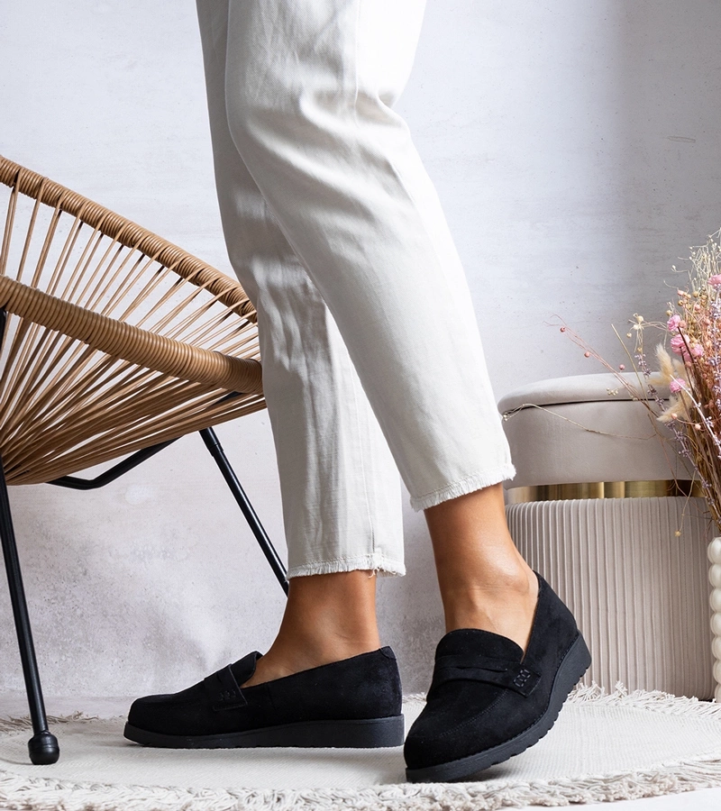 Czarne półbuty Haydon