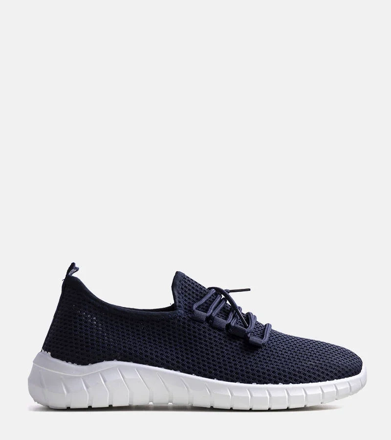 Granatowe męskie sneakersy sportowe Eltro