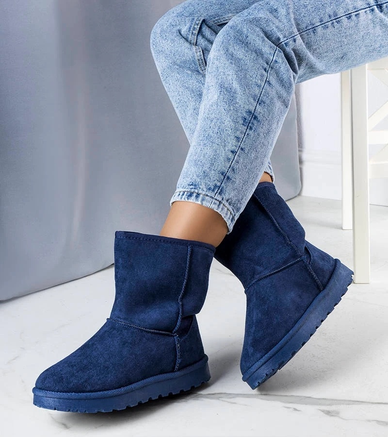 Granatowe śniegowce ocieplane Hank