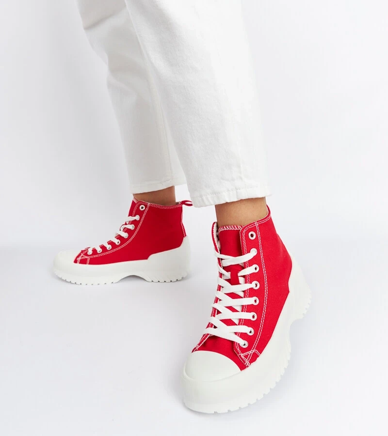 Czerwone trampki za kostkę Ronchis