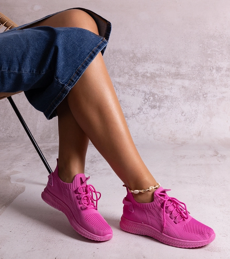 Ciemnoróżowe sneakersy sportowe Khitam