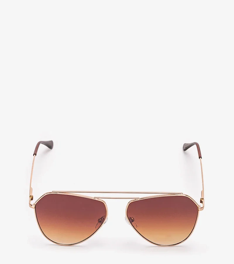 Brązowe okulary pilotki Sirois