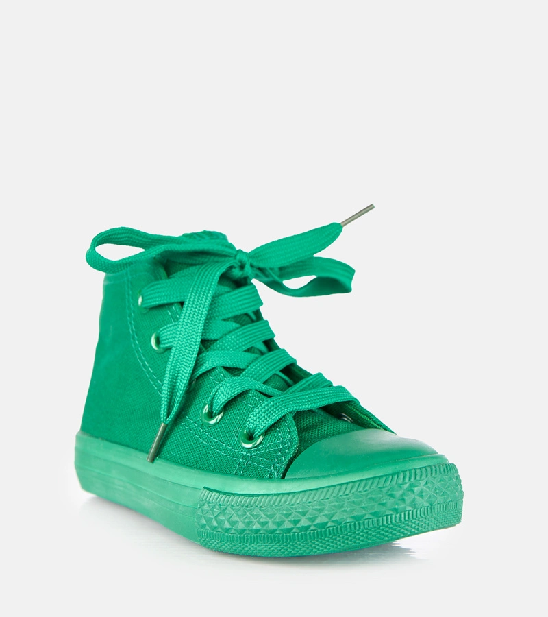 Zielone dziecięce trampki za kostkę Laly