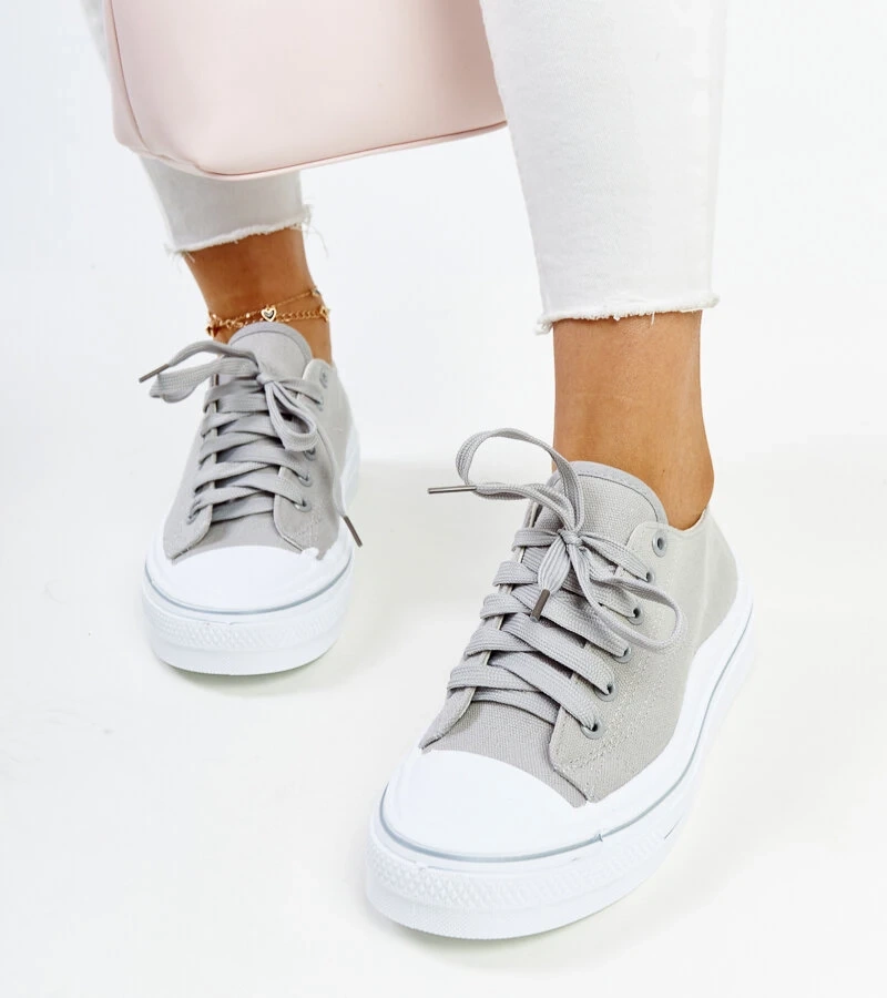 Szare trampki na platformie Anbarin