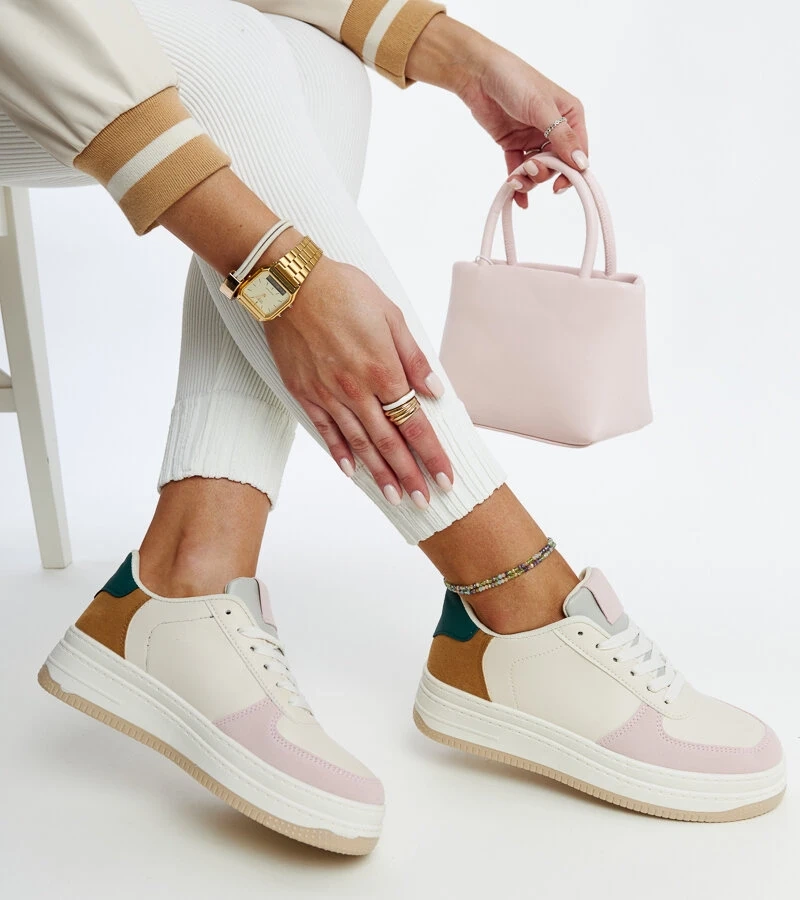 Sneakersy na platformie Cvita pastelowe