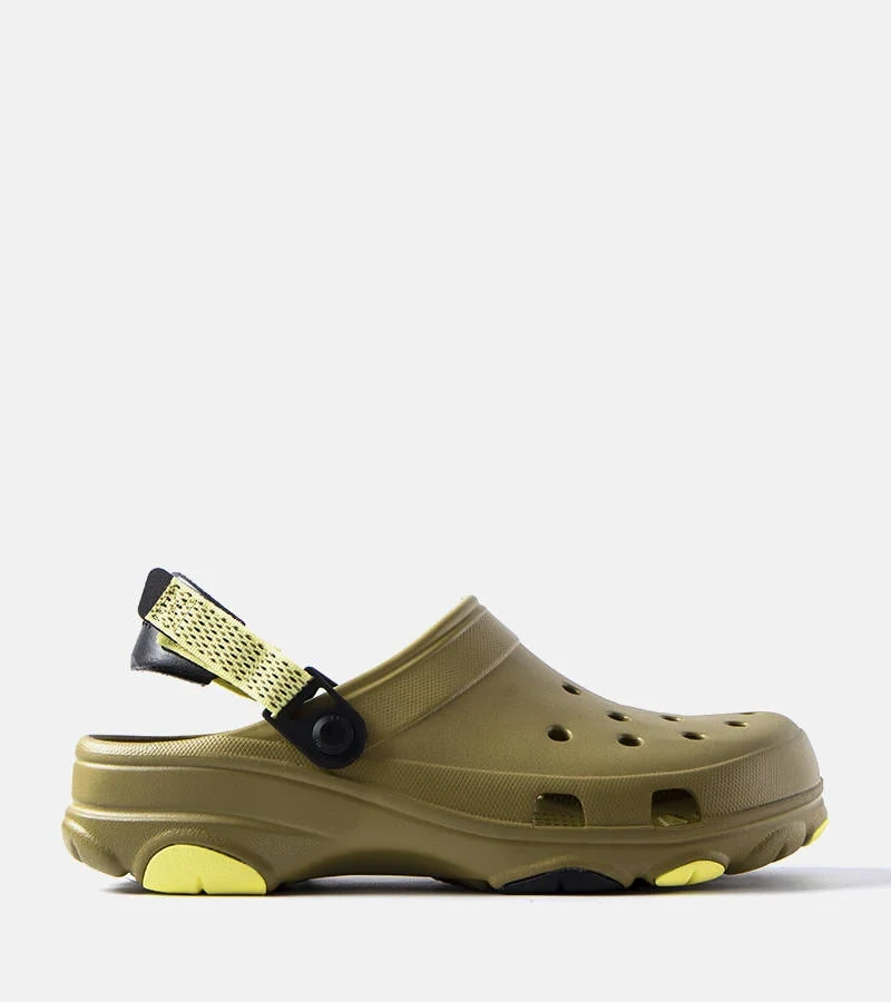 Zielone perforowane klapki Crocs