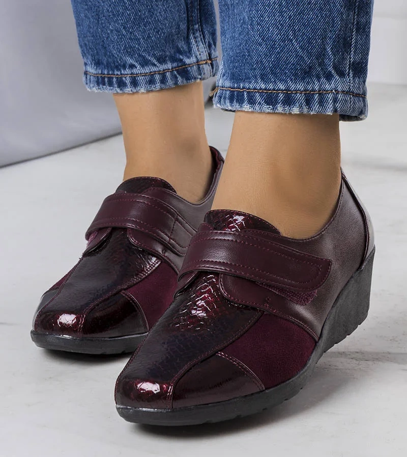 Bordowe półbuty Andris