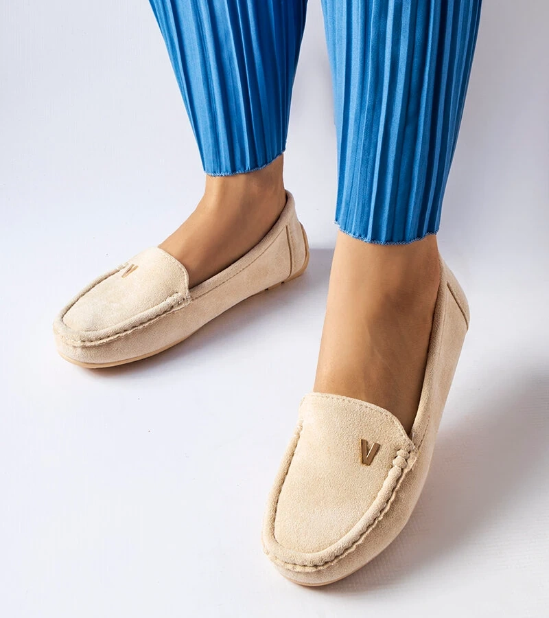 Beżowe mokasyny z eko-zamszu Beltsville