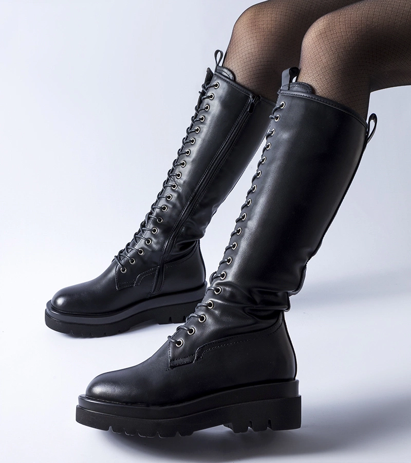 Czarne długie ocieplane workery Padernello