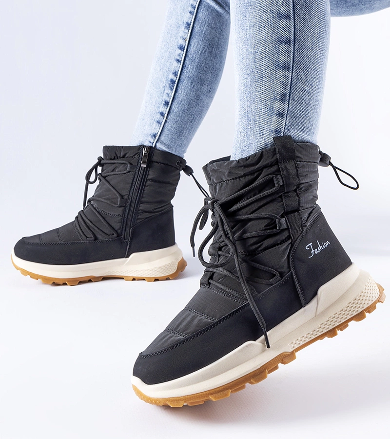 Czarne ocieplane śniegowce Stephen