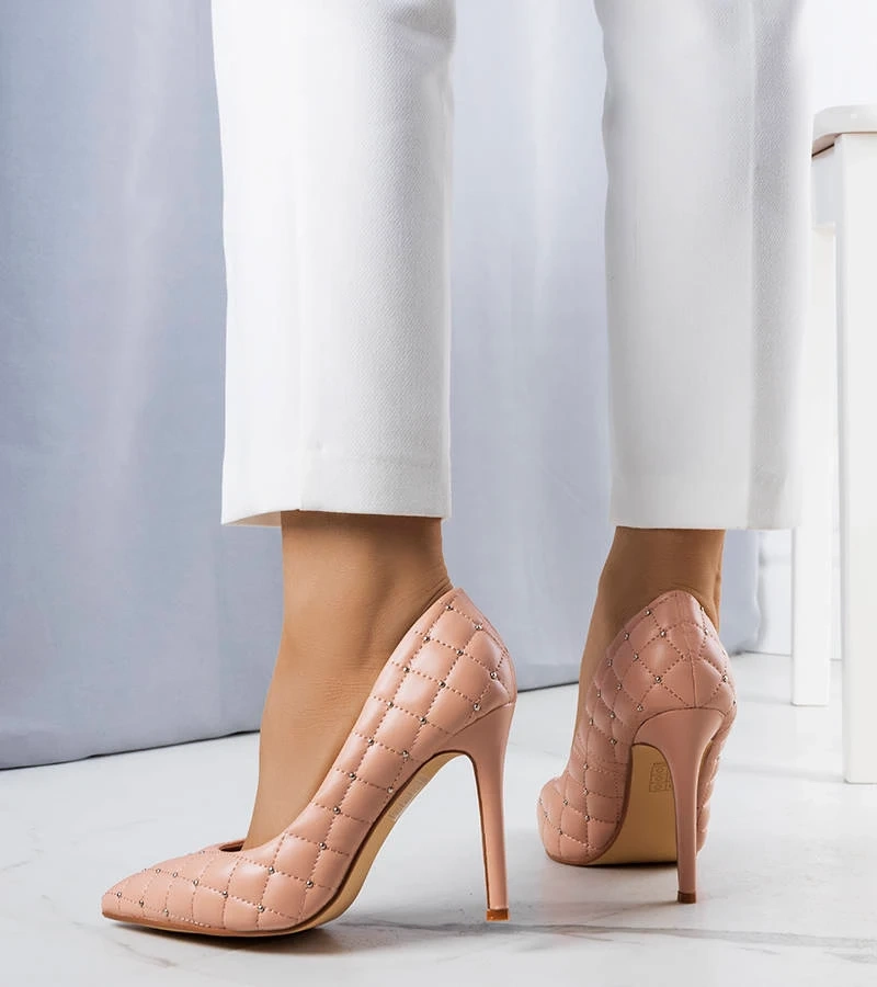 Różowe pikowane szpilki Dayton