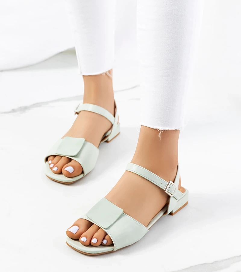 Zielone eleganckie sandały Timmins