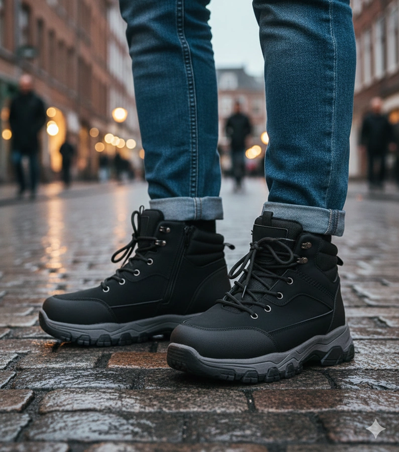 Czarne trapery męskie Ryan