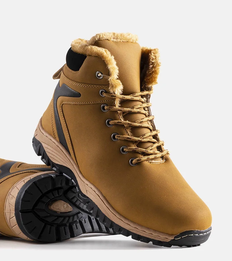 Brązowe ocieplane trekkingi męskie Terrance