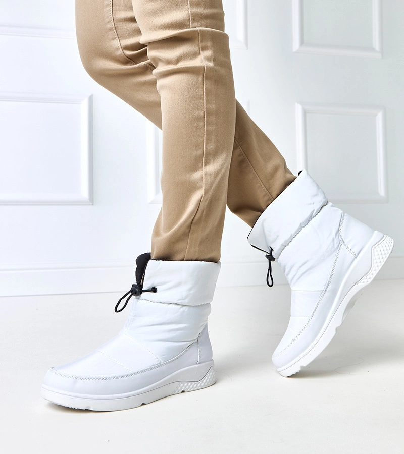 Białe damskie ocieplane śniegowce Jensen