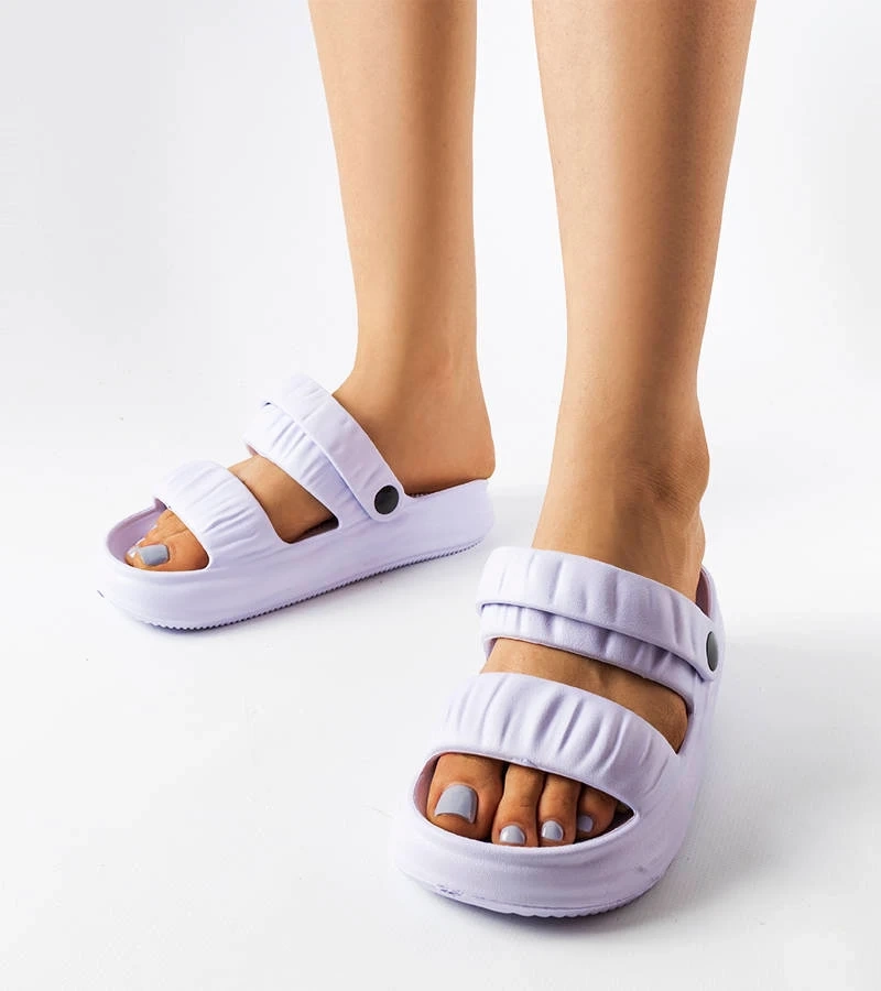 Fioletowe piankowe klapki Griffin