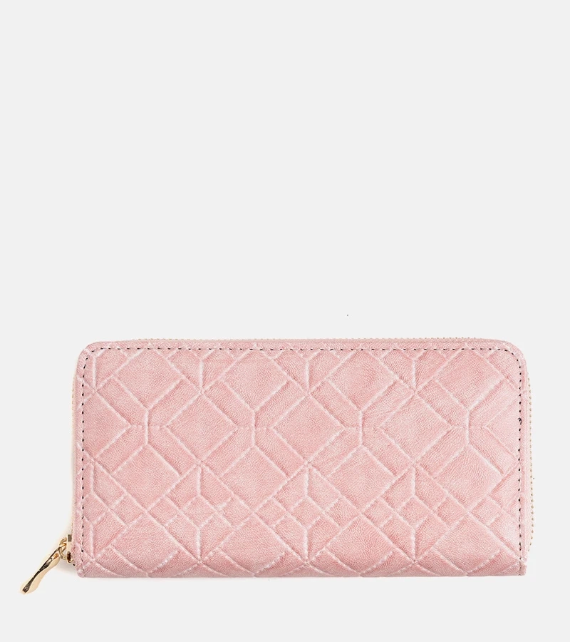 Różowy duży portfel Hardi