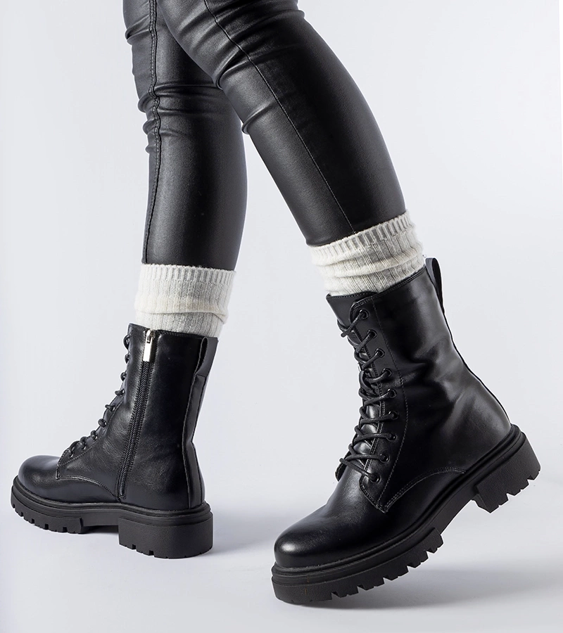 Czarne ocieplane trapery Heights