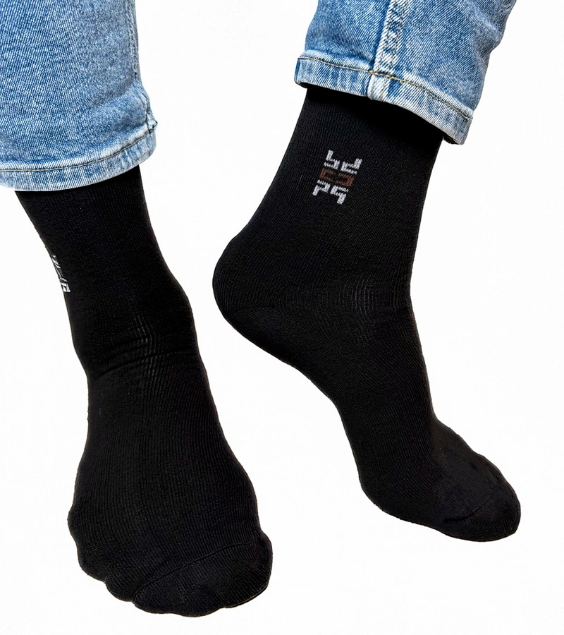 Czarne męskie ciepłe skarpetki Nerput