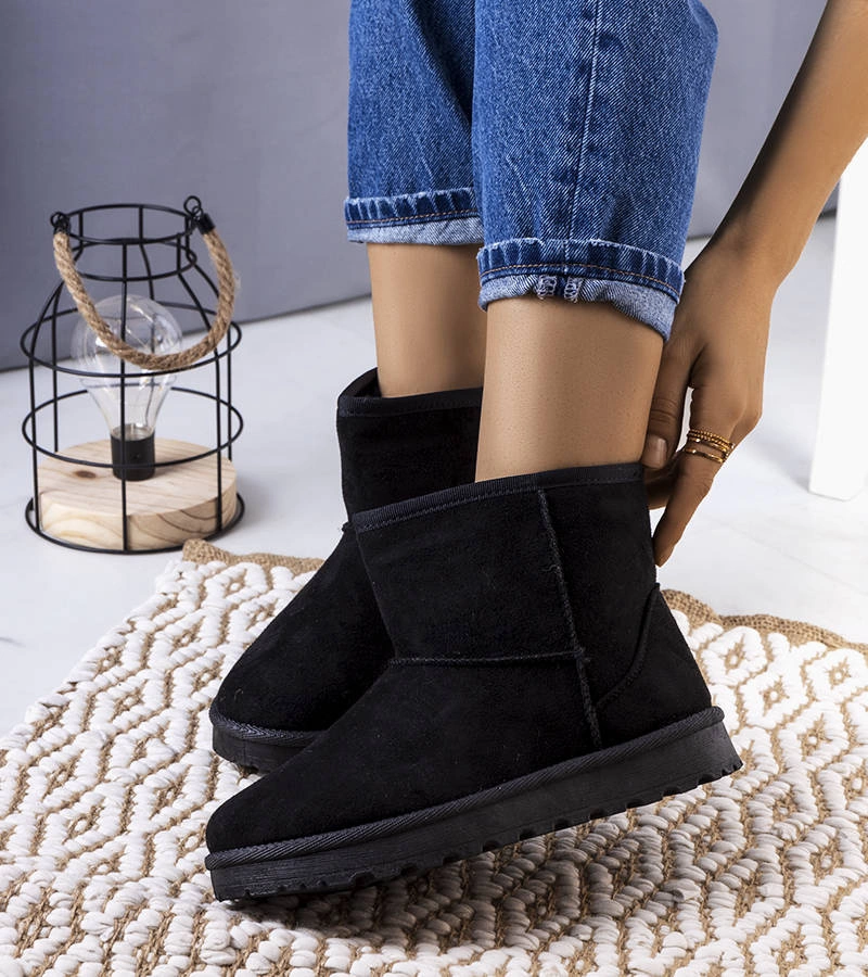 Czarne śniegowce ocieplane Vago