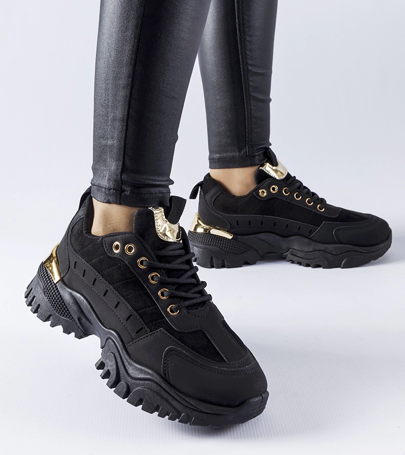 Czarne sportowe sneakersy Laudes