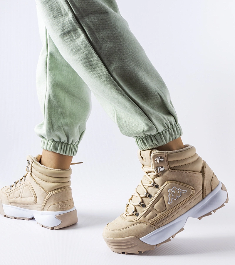 Beżowe wysokie ciepłe buty Kappa 242968 Shivoo