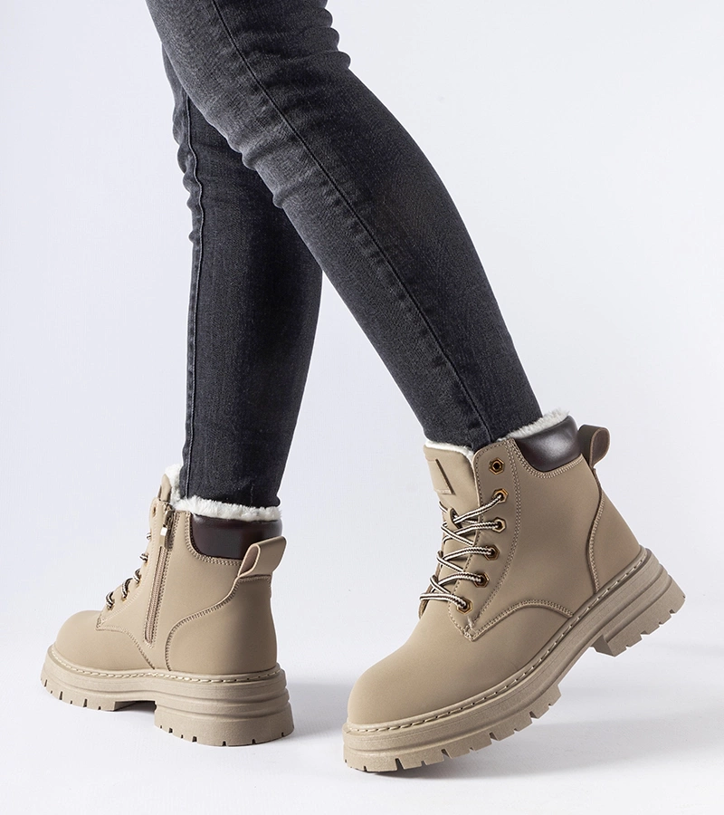 Beżowe ocieplane workery Stevens