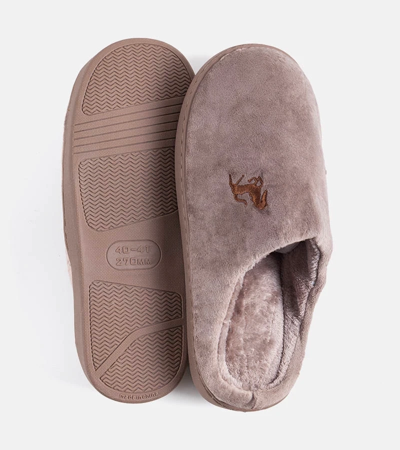 Brązowe kapcie męskie Presse