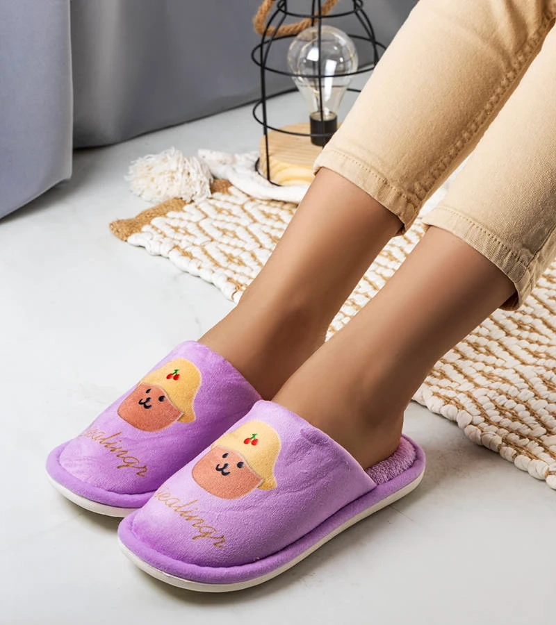 Fioletowe miękkie kapcie Diealings