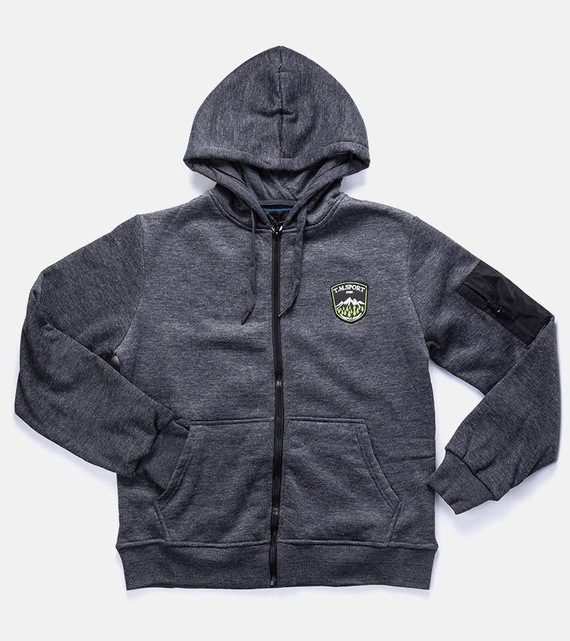 Ciemnoszara męska bluza z kapturem Labrosse